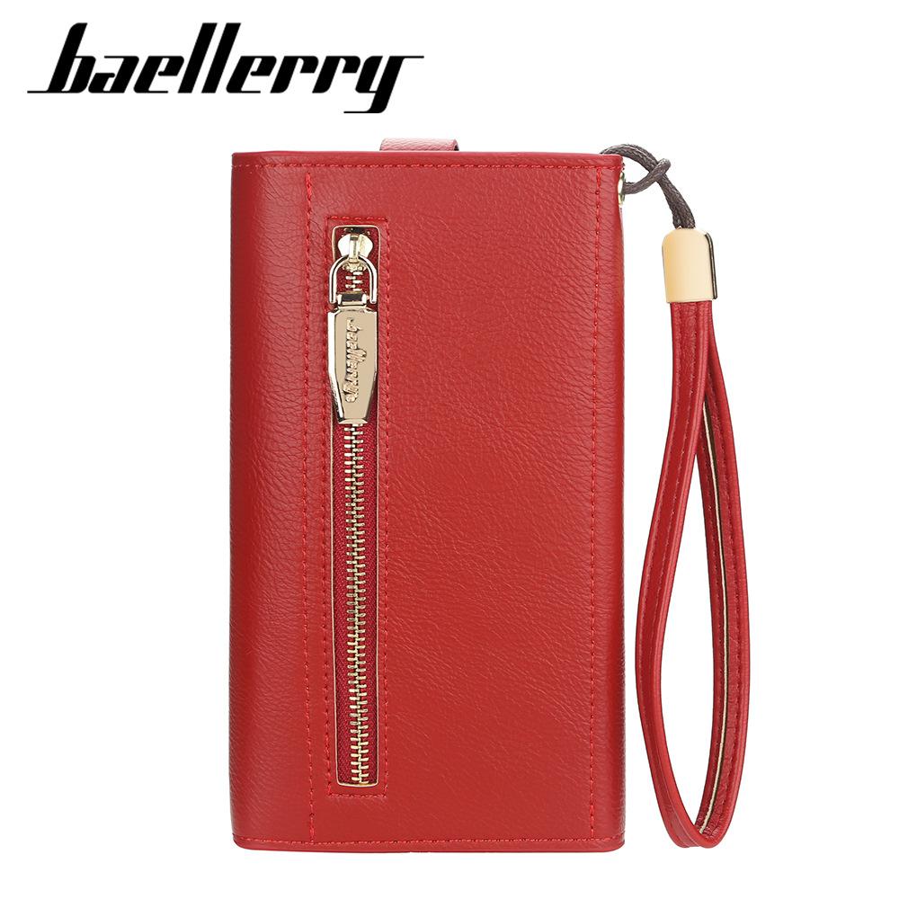 Baellerry Модные женские кошельки с держателем для карт, сумки для телефона на молнии, длинный стильный кошелек для монет, кошелек из искусственной кожи