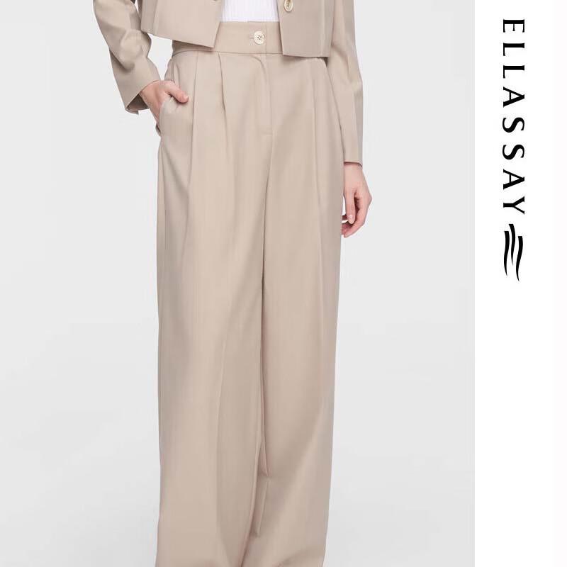 ELLASSAY Women's Breathable Elastic Wide-Leg Pants