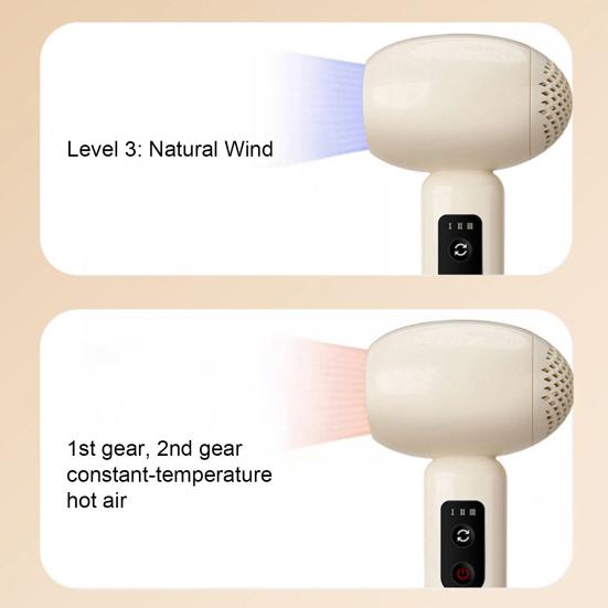Беспроводной фен с зарядной базой 3-уровневый регулируемый мини-фен USB перезаряжаемый мягкий воздушный поток портативный дорожный электрический фен