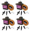 4pcs MG90D 9g Digital Micro RC Servo, Full Metal Gear Mini Servo Motor Upgrade SG90 Compatible with Arduino RC Smart Car Robot Arm 450 Aircraft Boat D