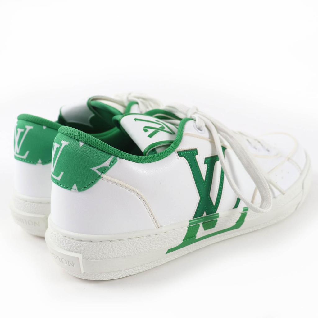 Great LOUIS VUITTON Low cut sneakers LV logo leather white leather Women 37 Used