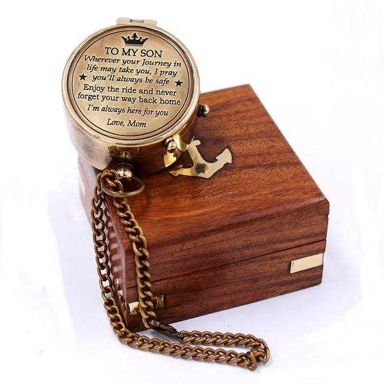 Компас для мамы и сына, копия подарка на выпускной ко дню рождения сына «Моему сыну, любимая мама» – декор для подарка на день рождения сына.