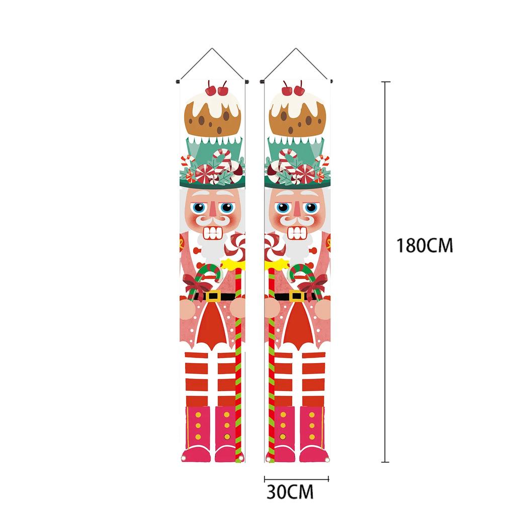 Щелкунчик Серия Король Новые Рождественские Парные надписи Новогодняя Вечеринка Солдаты Украшение Атмосферы Веранды Дверные Шторы Флаг Держатели