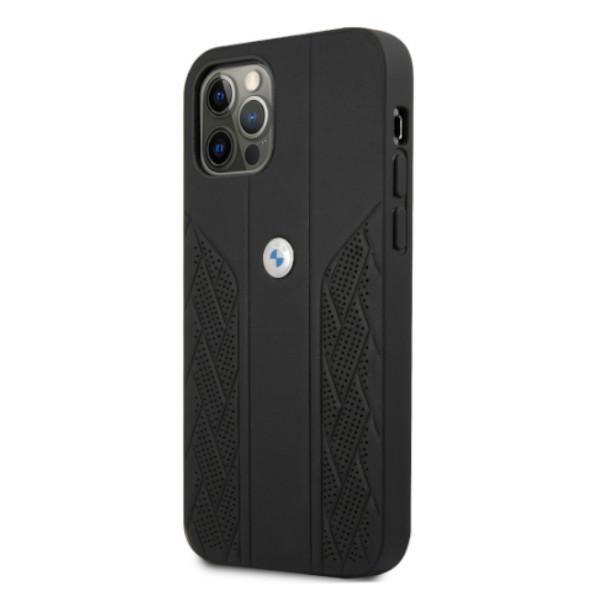 Etui do iPhone 12 BMW Hardcase Skórzane Czarny