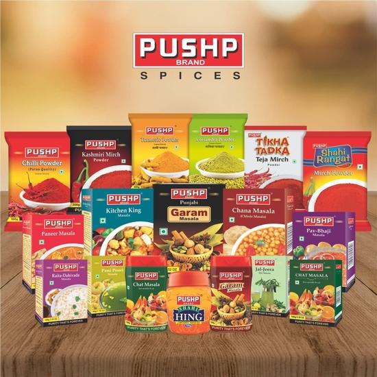 Ароматный чай «Pushp Brand Chai Masala» в порошке из 100% натуральных ингредиентов, 50 г (Пакет из 1)