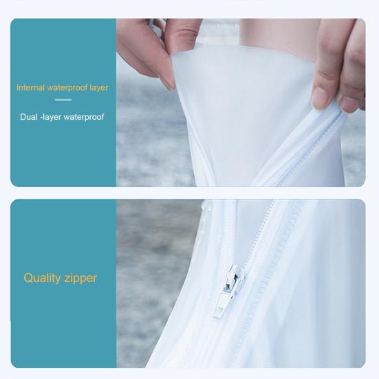 Водонепроницаемые бахилы Многоразовые складные бахилы с молнией во всю длину Нескользящие галоши для мужчин и женщин Активный отдых на свежем воздухе Велоспорт Катание на лыжах