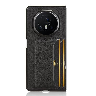 Чехол для Honor Magic V3 5G с держателем для карт, кожа с текстурой личи + ПК, чехол для складного телефона
