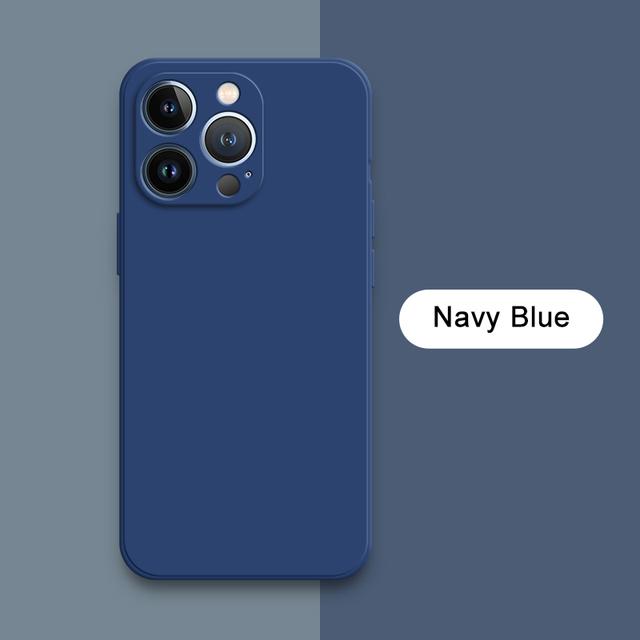 Fashion Square Liquid Silicone Cases With Inset Cloth for iPhone 11 12 13 14 15 16 Pro Max Plus Mini Covers iPhone X XR XS MAX 7 8 6 6s