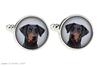 Dobermann, Doberman Pinscher, Dobie II - cufflinks and tie with your photo, a suit decoration, men's jewelry from the Art-Dog brand.