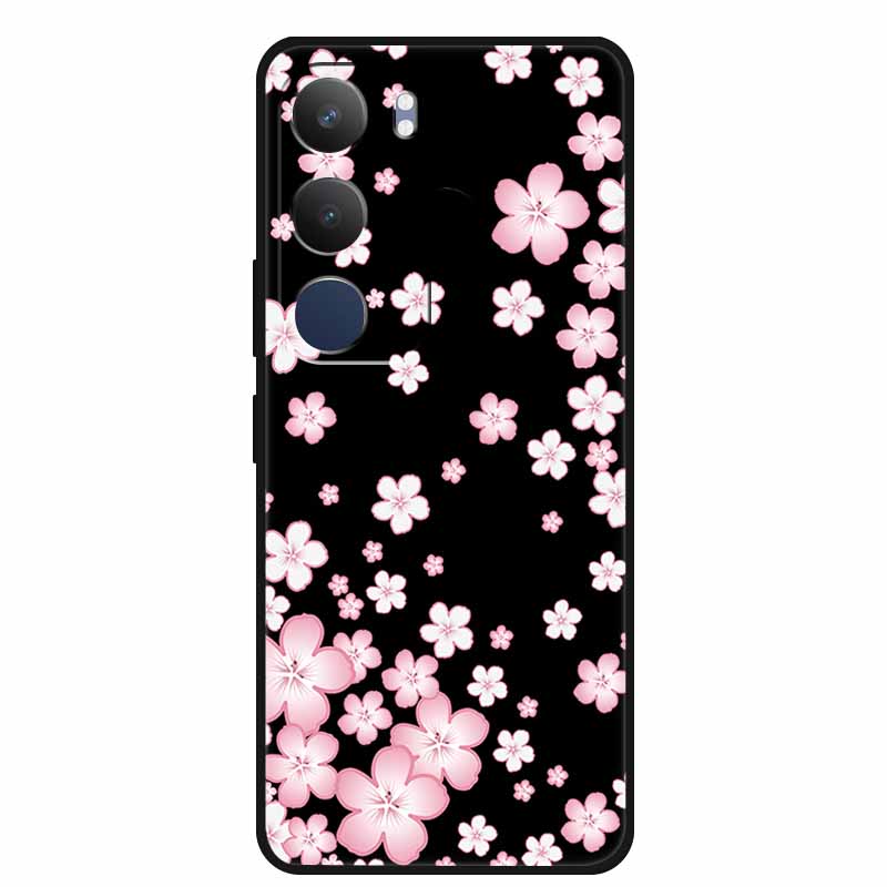 Чехол для Vivo Y29 V2420 Мягкий Силиконовый ТПУ Чехол для Телефона Пылезащитный Capa Для Vivo Y29 Y 29 5G Защитная Крышка Милый Кот Черный Coque
