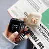 Подходит для чехла наушников Airpodspro Airpods Трехмерный Бант Однотонный Шахматный Жемчужный Силикон