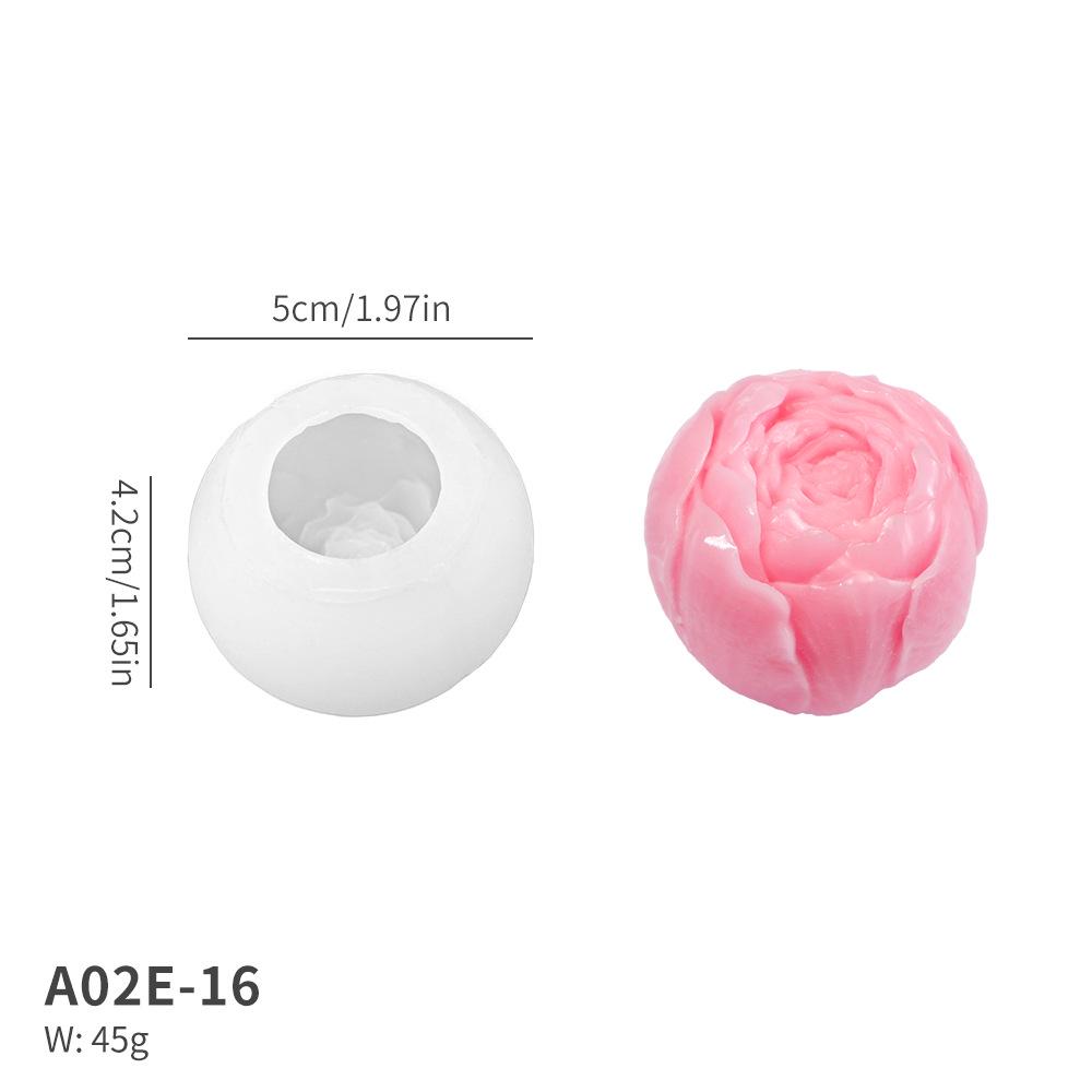 Силиконовая форма для свечи и мыла с ароматом лепестков розы 3D