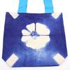 Cotton Tote Bag Tie-Dye Blue Flower 38x42x12cm