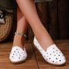 2025 New Spring Flat-bottom Embroidered Hollowed-out Casual Breathable Women's Shoes One-pedal Lazy Shoes Soft-soled Mother Shoes