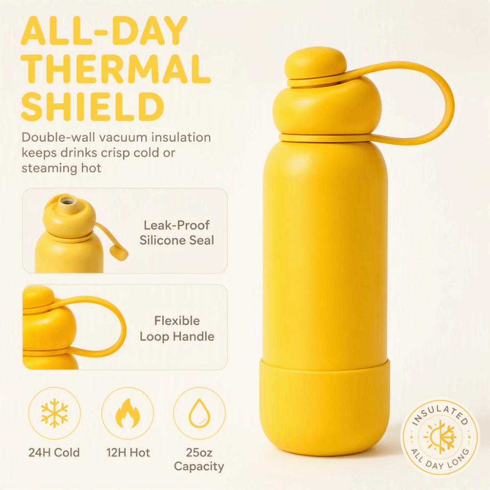 Stainless Steel Insulated Water Bottle Large Capacity Coffee Tumbler Cold Beverages Mug  Coffee Tea