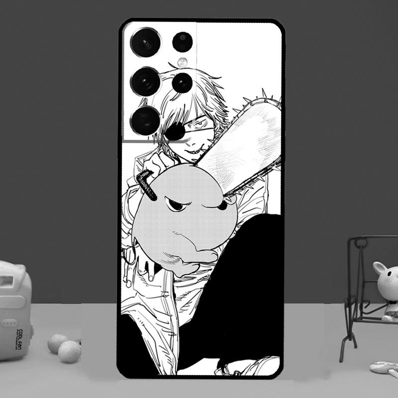 Чехол с изображением бензопилы «Человек ужасов» в стиле аниме для Samsung Galaxy S20 FE S21 Ultra Note 20 S8 S9 S10 Note 10 Plus S22 Ultra