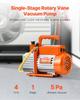 Vacuum Pump 4 CFM HVAC Single Stage Rotary Vane Vacuum Pump Oil Included