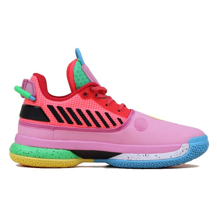 Li Ning WOW 7 Way Of Wade 7 Нескользящие Легкие Низкие Баскетбольные Кроссовки Женские Розовые Молодежная Версия ABAN135-4