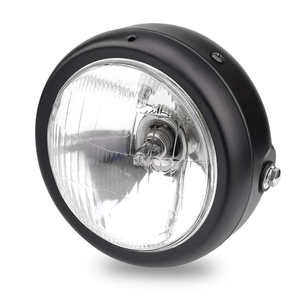 5.75 Inch Retro Motorcycle Headlights Modified Universal 12V High Low Beam Headlights Iron Shell Circular Motorcycle Headlights