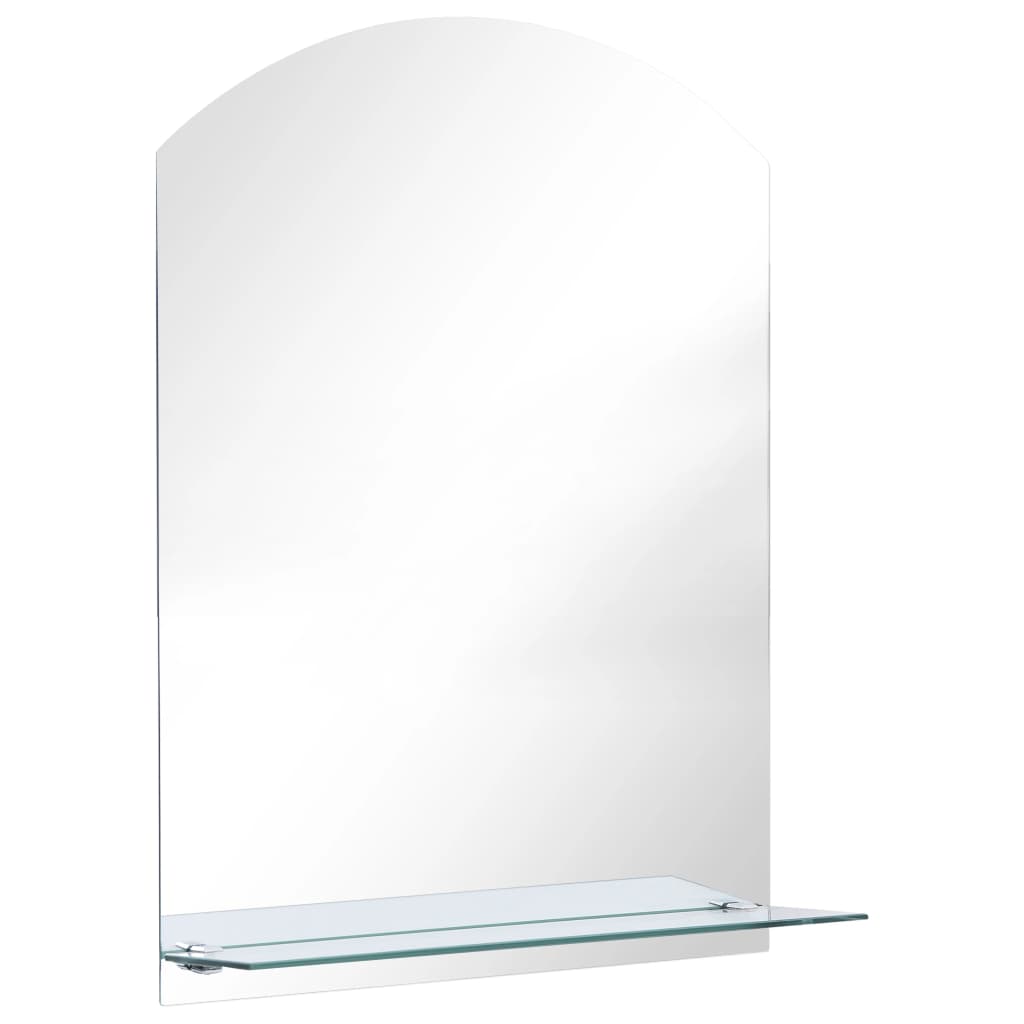 Wall Mirror with Shelf 50*70 cm Tempered Glass