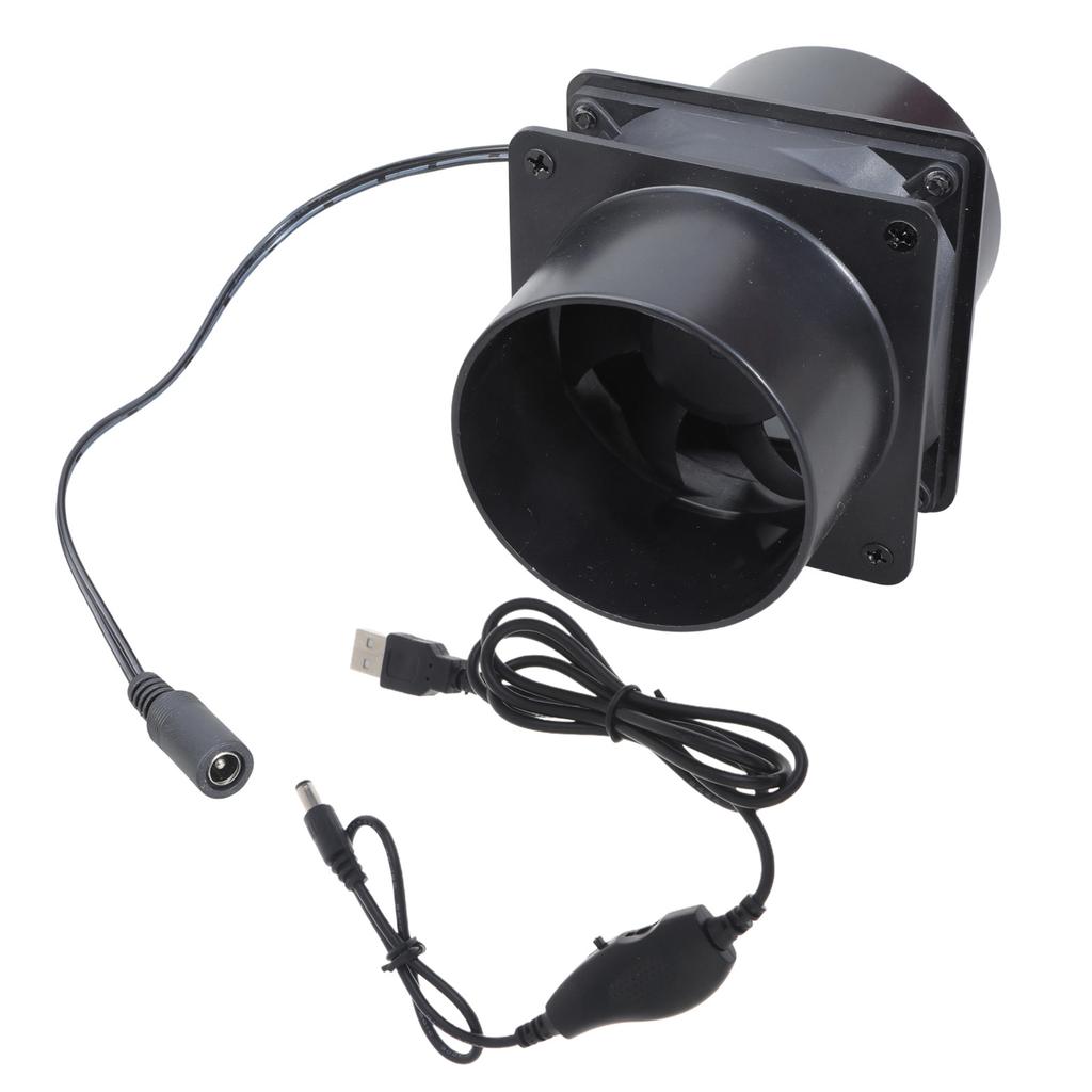 USB 5V Adjustable Speed Inline Duct Fan Exhaust Fan For 3D Printer Kitchen Exhaust Ventilation ABS Construction