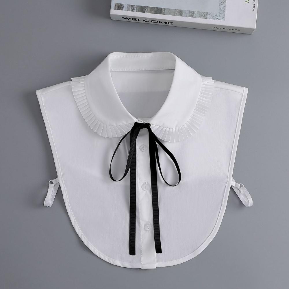 2023 Shirt Fake Collar Lace Black White Shirt Detachable Collar Suit Men Female Shirt Lapel Top Summer Thin Cool Fake Collar