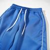 Men Drawstring Wide Leg Pants Side Stripe Loose Straight Casual Streetwear Solid Color Trousers