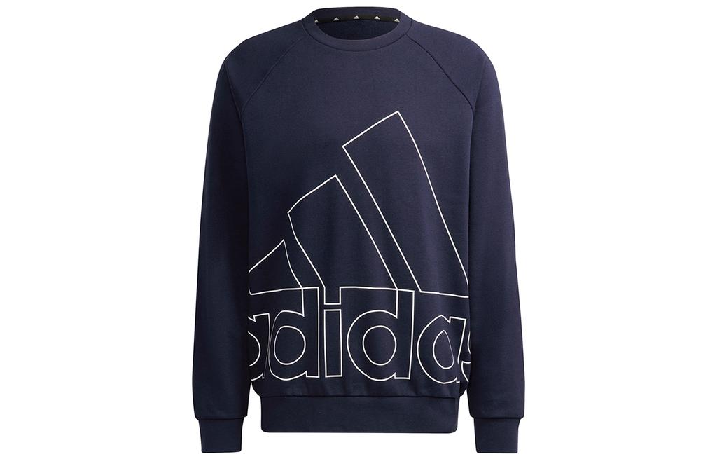 Adidas Sweatshirts Men's Navy Blue Crew Neck Moderate Regular HB5086