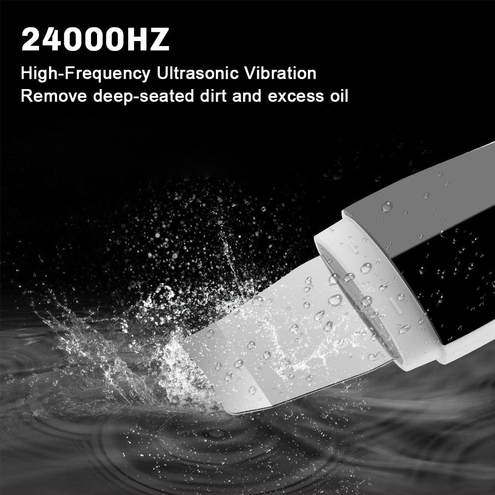 Ультразвуковой скраб для кожи, лопаточка для лица, отшелушиватель кожи лица, скребок и средство для удаления черных точек, очиститель пор, глубокое очищение лица