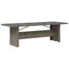 Outdoor Dining Set 9 pcs Grey Poly Rattan