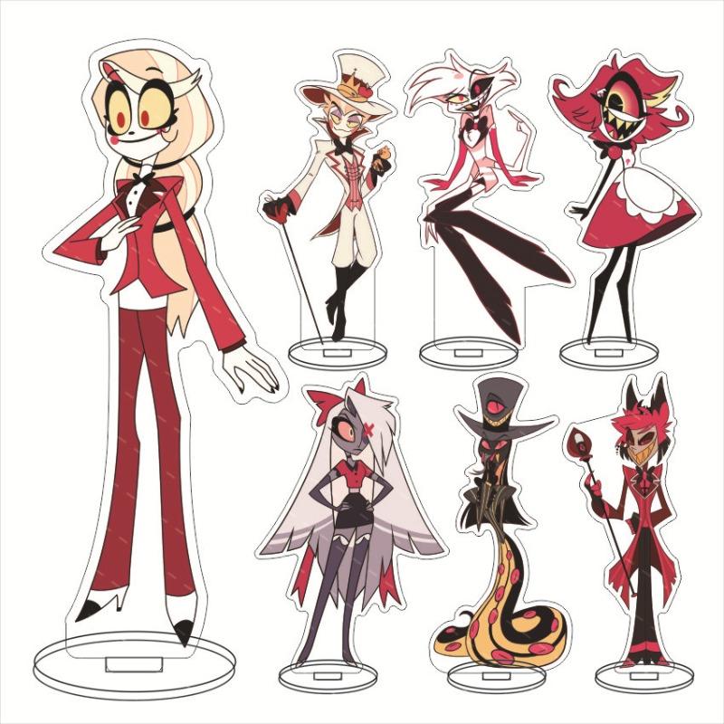 Hazbin el Милый Акриловый Стенд Фигурка Аластор Хаск Ангельская Пыль Декоративные Украшения Стенд Модель Коллекция Фанатов Подарки Игрушки