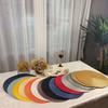 Round Woven PP Placemats Heat Resistant & Oil Proof Simple Solid Color Table Mats for Dining Kitchen Table Modern Home