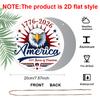 2D Flat 1pc Aluminum Independence Day-Themed Wall Decor 7.87 inches x 7.87 inches Celebrating the 250th Anniversary Patriotic Decor Suitable for