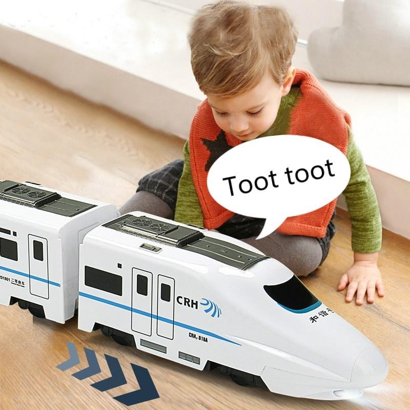 Simulation of High-speed Rail Train Electric Sound Light Small Train Model Boys and Girls Children's Toys