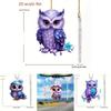 Charming Acrylic 2d Owl Hanging Ornament Cute Cartoon Car Interior Decoration