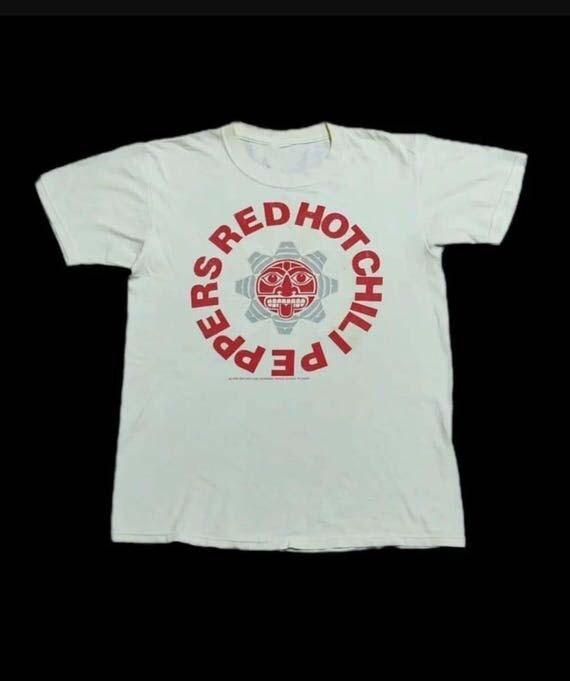 Red Hot Chili Peppers Logo All Size White T-Shirt