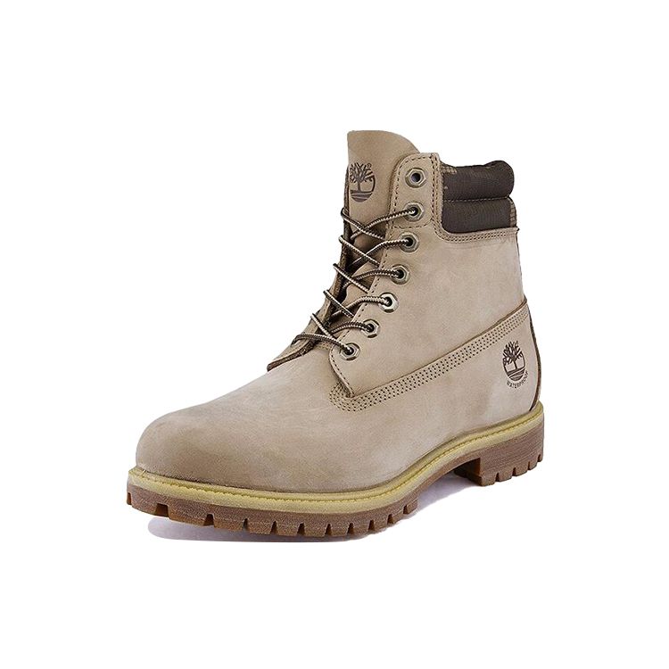 Timberland 6 Inch High Top Outdoor Work Boots Wide Short Men Boots Beige A1QRD