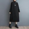 Long Sleeve Plus Size Knitted Vintage New In Dresses for Women Casual Loose Spring Autumn Winter Dress
