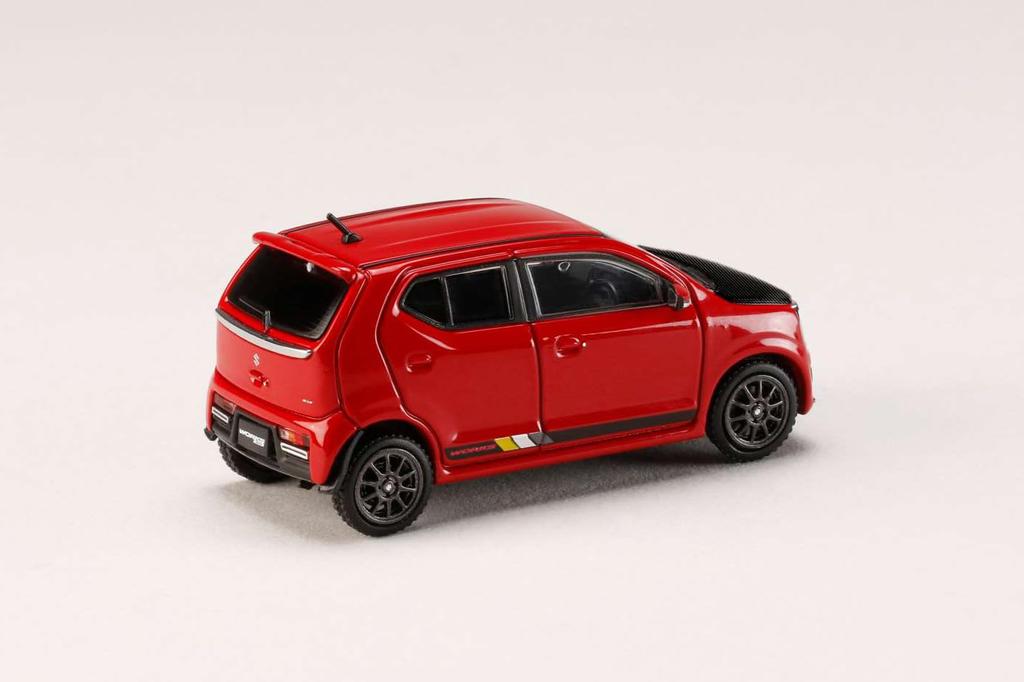 Suzuki Alto Works Carbon Bonnet Custom Version Pure Red 1/64 (HA36S)