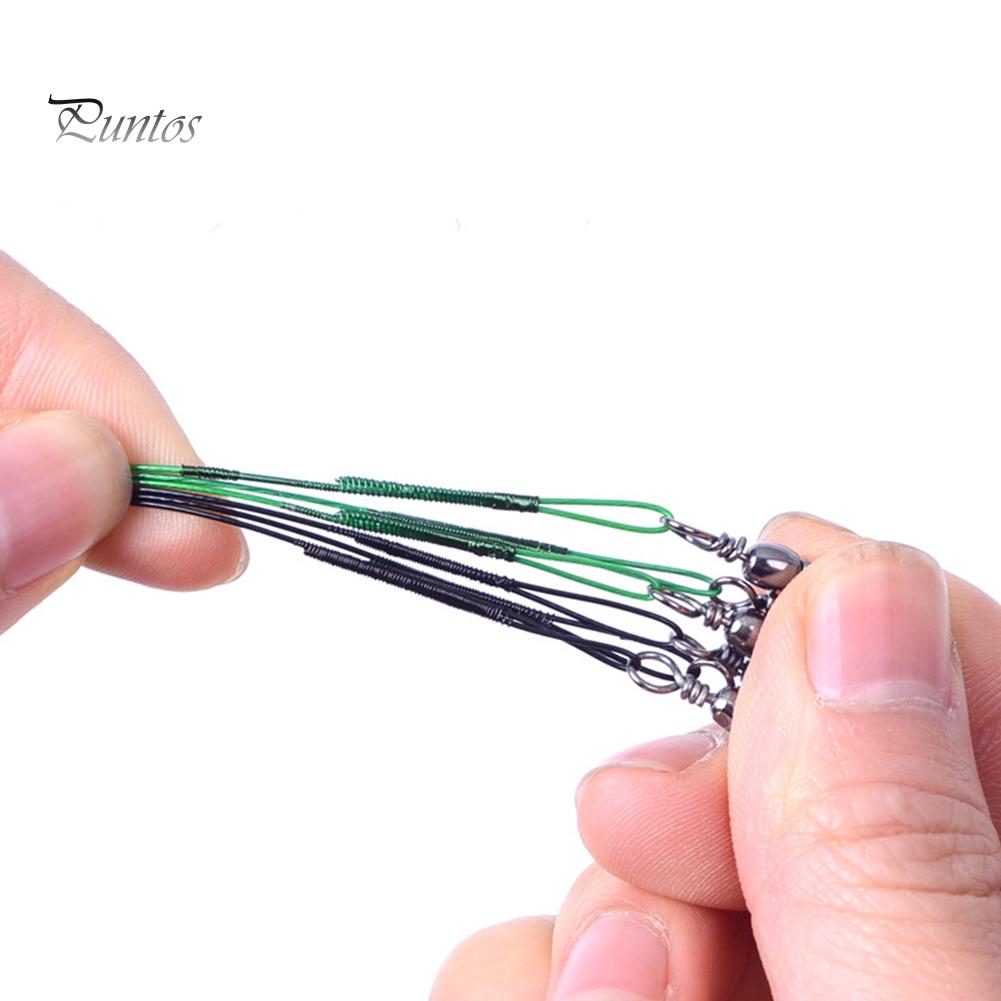 Puntos 20 шт. против укуса стальная проволока поводок поворотная леска снасти инструмент рыбный аксессуар