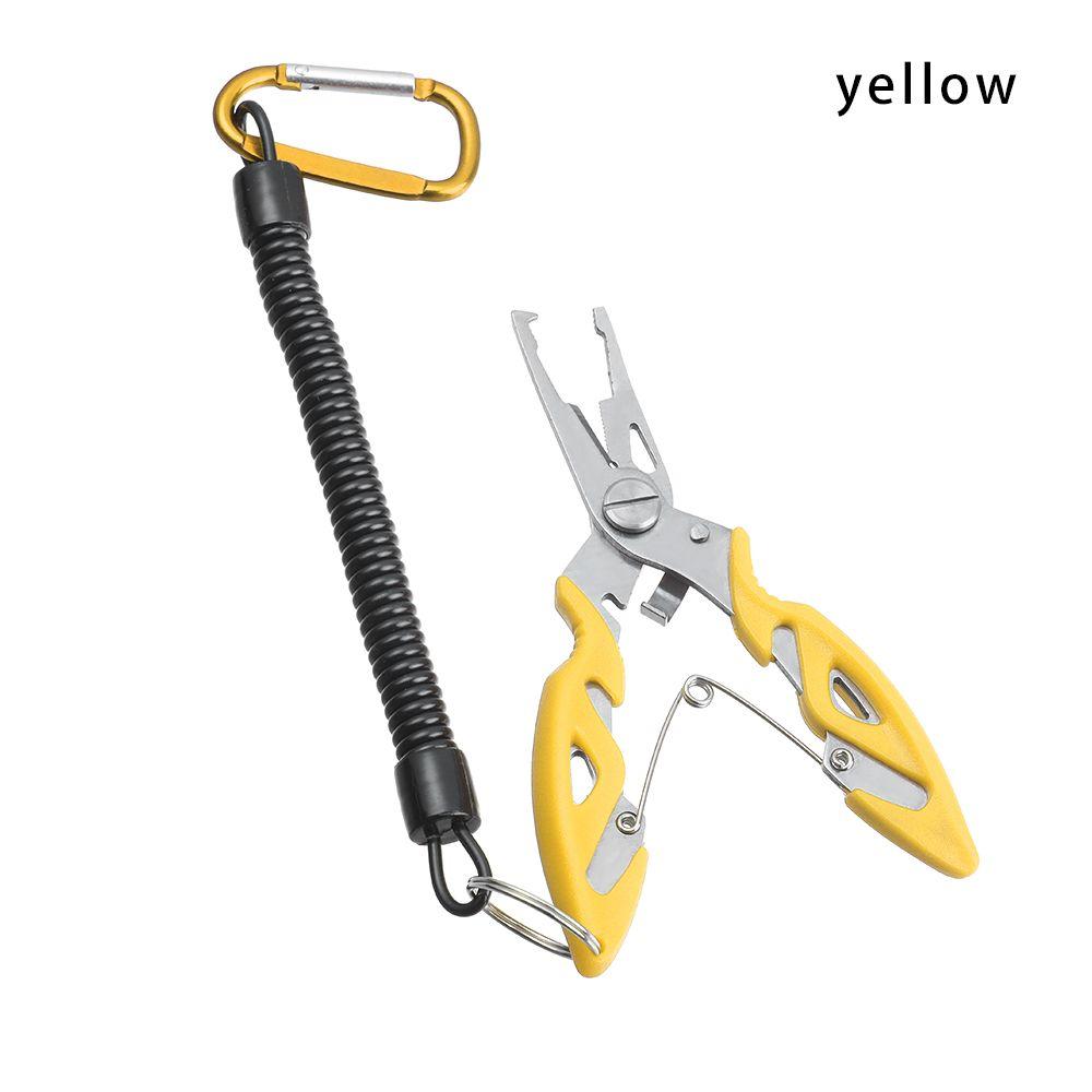 Multi-function with Lanyard Fishing Pliers Hook Removers Stainless Steel Scissor Bait Line Cutter