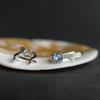 Серебряные серьги с натуральным топазом 1.211ct, фианитами (2194552)
