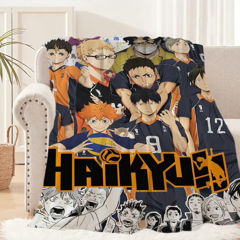 Аниме H-Haikyuu Крутой бейсбольный плед Плюшевый для сна Диванный коврик для гостиной Теплый Офис Спальня День рождения Дом Путешествия Детские подарки