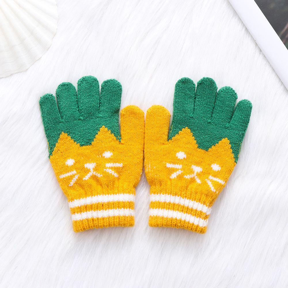 4-10Y Winter Warm Thick Cute Baby Gloves Magic Mittens Imitation Cashmere Kids Baby Gloves