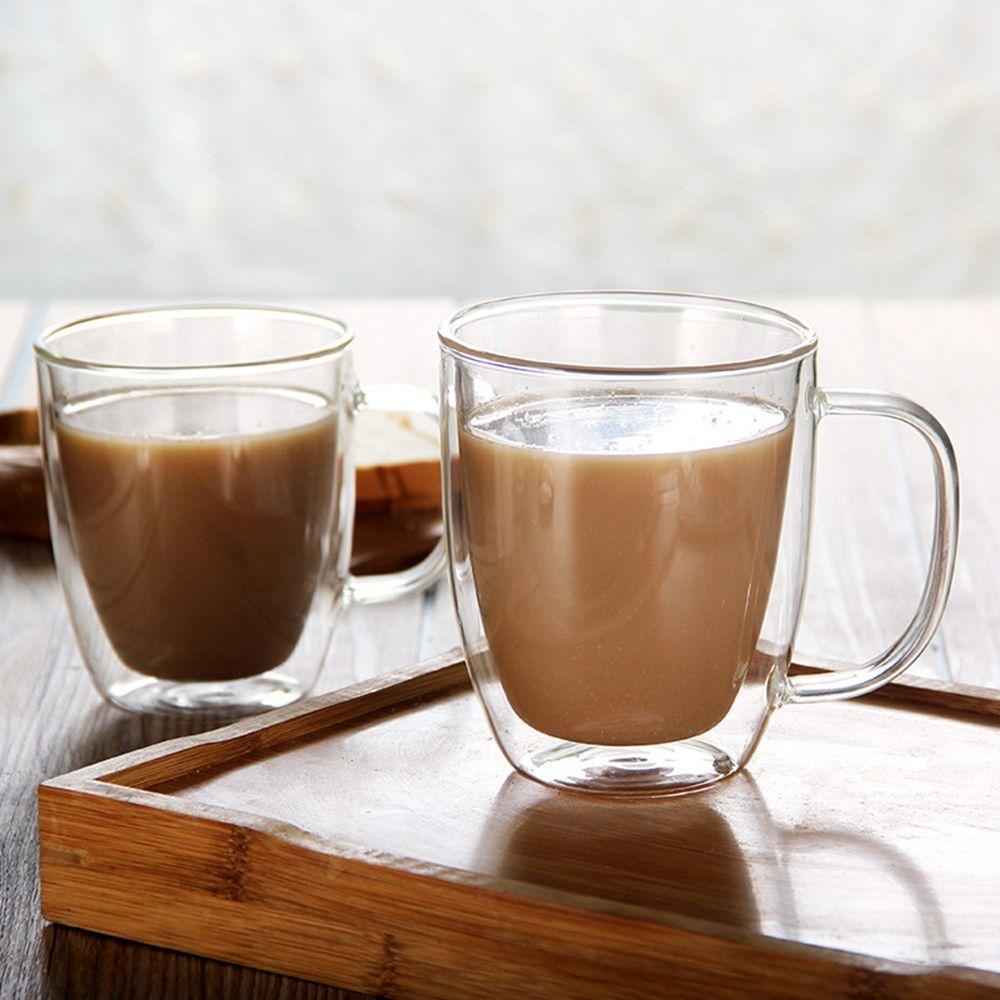 Cappuccino Latte for Juice Milk Glass Cup Coffee Mug Tea Cup Dinking Glasses Insulated Glass Cup