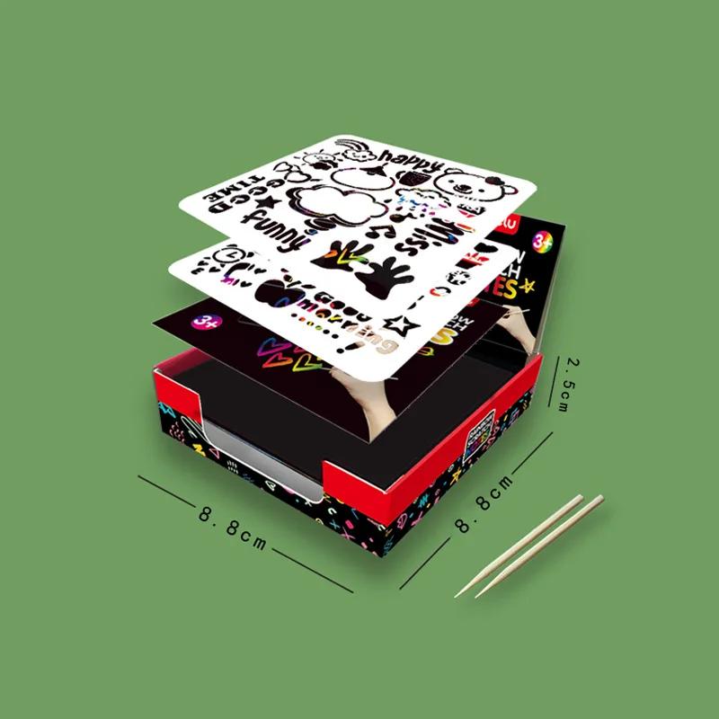 100 шт./набор радужных скретч-бумажных карточек DIY блокнот почтовая открытка подарочное поздравительное приглашение сообщение открытка праздничные принадлежности для вечеринок