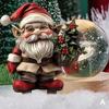 Санта-Клаус Рождественский садовый кол, акриловый Санта-Клаус, вставной знак для двора, праздничные украшения на открытом воздухе, реквизит для вечеринок, орнамент