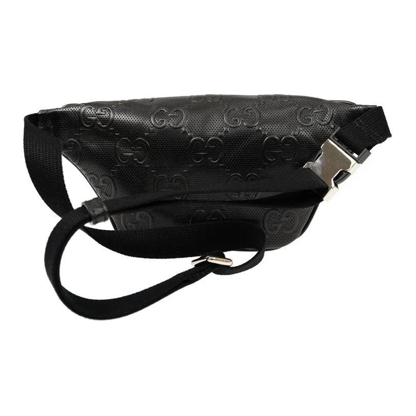GUCCI Leather Shoulder Bag , Crossbody Bag , Fanny Pack Unisex Black (Unisex) Fanny Packs 658582 1W3CN 1000