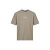 Letter Print Crew Neck Loose Fit Short Sleeve T-Shirt Men Tops Khaki 8015209T2-V0064