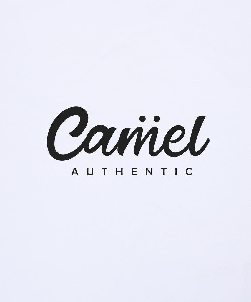 CAMEL WORK Аутентичная футболка с коротким рукавом и логотипом (белый)